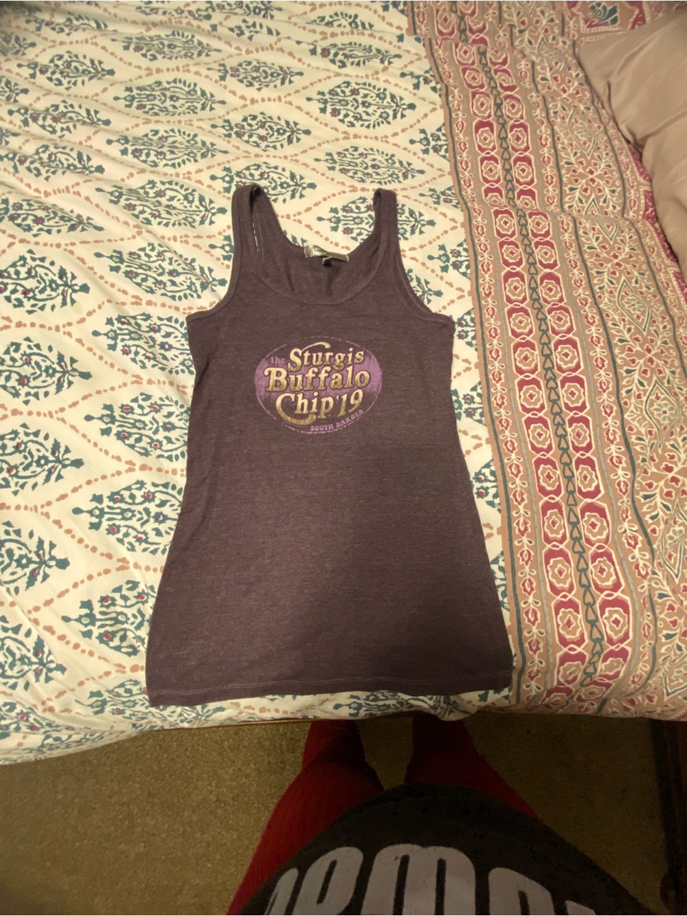 Sturgis Buffalo Chip Women's Purple Graphic Tank Top